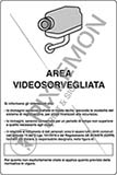 Cartello alluminio cm 30x20 area videosorvegliata art 13 - dlgs 101/2018 - gdpr