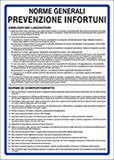 Cartello alluminio cm 50x35 norme generali prevenzione infortuni obblighi dei lavoratori norme di comportamento