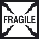 Cartello adesivo cm 10x10 fragile