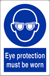 Klebefolie cm 40x30 schutzbrille aufsetzen - wear eye protection