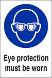 Klebefolie cm 30x20 schutzbrille aufsetzen - wear eye protection