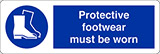 Klebefolie cm 30x10 man muss schutzschuhe tragen - protective footwear must be worn