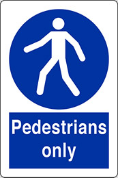 Klebefolie cm 40x30 nur fußgänger - pedestrians only