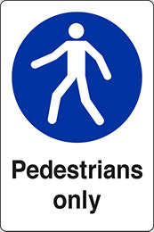 Klebefolie cm 40x30 nur fußgänger - pedestrians only