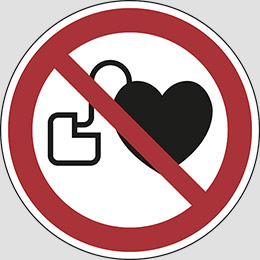 Klebefolie durchmesser cm 40 no access for people with active implanted cardiac devices