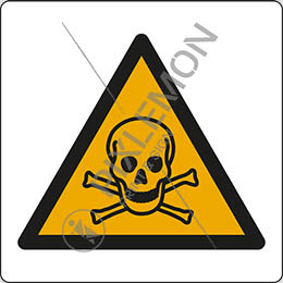 Alu-schild cm 12x12 warnung vor giftigen stoffen - warning: toxic material