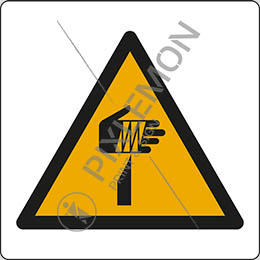 Alu-schild cm 12x12 warnung vor spitzem gegenstand - warning: sharp element