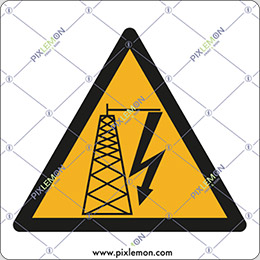 Aluminium sign cm 35x35 electrical hazard