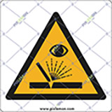 Adhesive sign cm 12x12 caution welding sparks