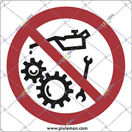 Aluminium sign cm 20x20 do not operate whilst in motion