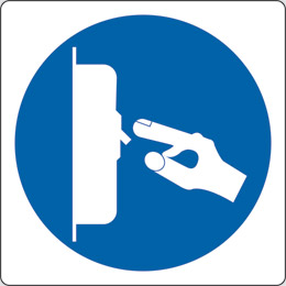 Aluminium sign cm 35x35 switch off when not in use