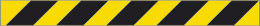 Aluminium refractive sign cm 100x10 yellow/black stripes