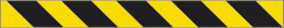 Aluminium refractive sign cm 100x10 yellow/black stripes
