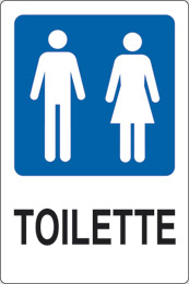 Aluminium sign cm 30x20 toilette ladies and gentlemen