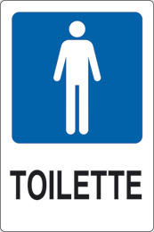 Aluminium sign cm 18x12 toilette gentlemen