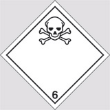 Adhesive sign cm 10x10 danger class 61 toxic substance