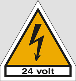 Adhesive sign side cm 6 -h cm 1,5 n° 6 24 volt