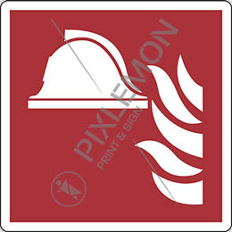 Adhesive sign cm 12x12 collection of firefighting equipment