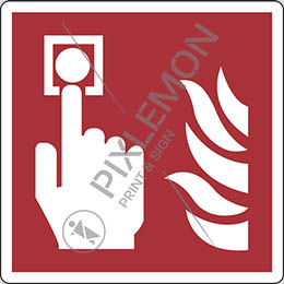 Adhesive sign cm 20x20 fire alarm call point