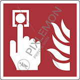 Adhesive sign cm 12x12 fire alarm call point