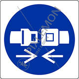 Aluminium sign cm 12x12 wear safety belts