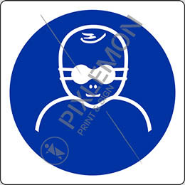 Aluminium sign cm 20x20 protect infants eyes with opaque eye protection