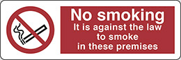 Adesivo cm 30x10 no smoking it is against the law to smoke in these premises