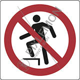Adhesive sign cm 8x8 no stepping on surface