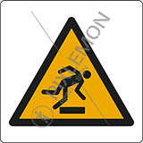 Adhesive sign cm 8x8 warning: floor-level obstacle