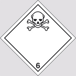 Cartello adesivo cm 10x10 pericolo della classe 61 materie tossiche