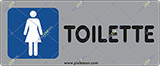 Cartello alluminio cm 29x12 toilette donne