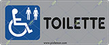 Cartello alluminio cm 29x12 toilette disabili