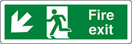Adesivo cm 30x10 fire exit