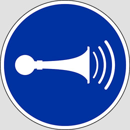Cartello adesivo diametro cm 5 sound horn