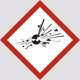 Oznaka nalepka cm 4,3x4,3 n° 12 nevarnost eksplozije