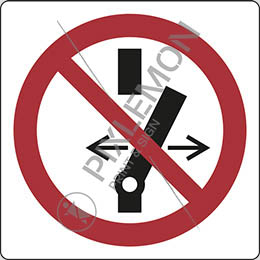 Aluminijasta oznaka cm 20x20 prepovedano blokiranje zaščitnega stikala - do not alter the state of the switch