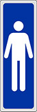 Cartello adesivo cm 15x5 toilette uomini