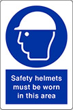 Adesivo cm 30x20 safety helmets must be worn in this area