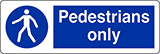 Adesivo cm 30x10 pedestrians only