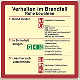 Langnachleuchtende klebefolie cm 20x20 verhalten im brandfall ruhe bewahren