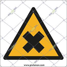 Aluminium schild cm 20x20 gesundheitsschädlich oder reizend