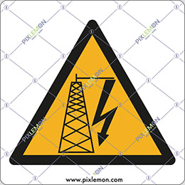 Aluminium schild cm 12x12 hochspannung