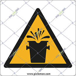 Aluminium schild cm 20x20 spritzen von glühenden flüssigen stoffen