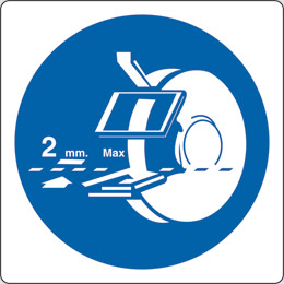 Aluminium schild cm 35x35 schleifbock einrichten