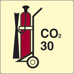 Langnachleuchtende klebefolie cm 15x15 co2 30 fahrbarer co2/30 kohlendioxid feuerlöscher