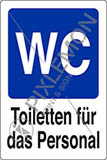 Cm 30x20 toiletten für das personal