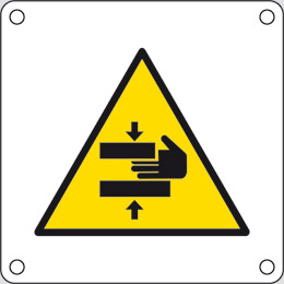 Aluminium schild cm 4x4 warnung vor handverletzungen