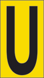 Klebefolie cm 6x3,4 n° 10  u gelbes hintergrund schwarze buchstabe 