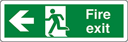 Klebefolie cm 30x10 feuer notausgang- fire exit