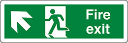 Klebefolie cm 30x10 feuer notausgang - fire exit